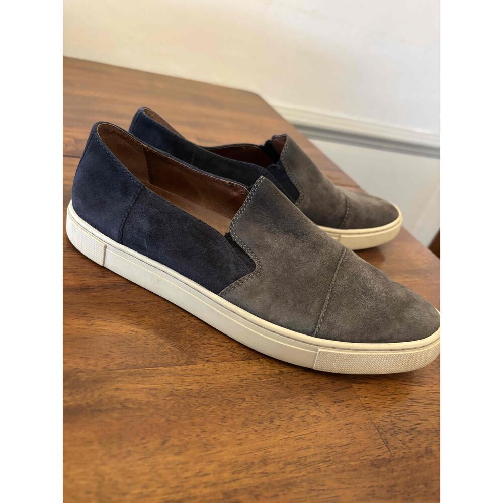 Frye Gray Suede Slip On Fashion Sneakers
